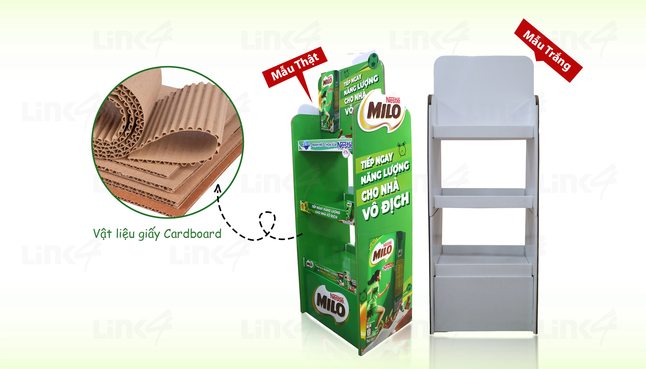 Kệ trưng bày từ chất liệu giấy cardboard